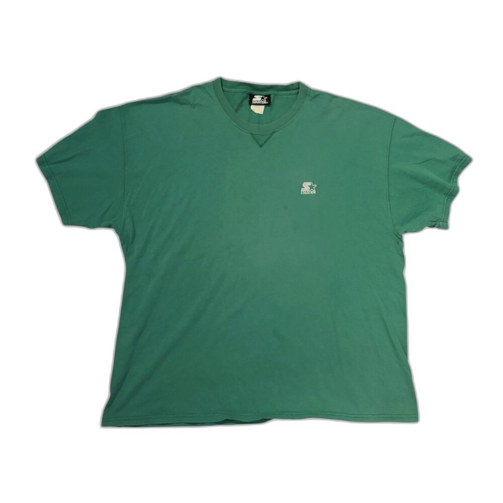 Vintage Starter Embroidered Logo Crewneck T-Shirt Kelly Green XL